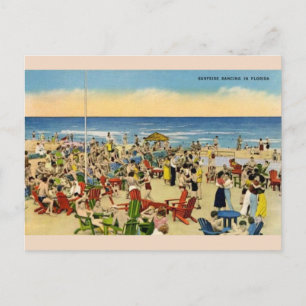 Carte Postale Vintage Surfside Dancing in Florida Post Card