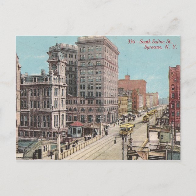 Carte Postale Vintage Syracuse NY (Devant)