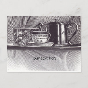 Carte Postale Vintage Tea Tray
