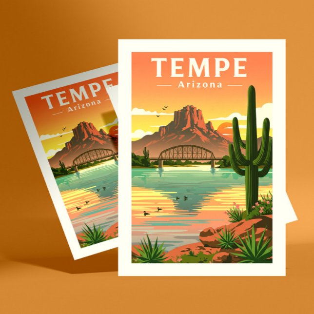 Carte Postale Vintage Tempe Arizona (Créateur téléchargé)