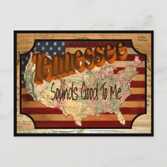 Carte postale vintage Tennessee (Devant)