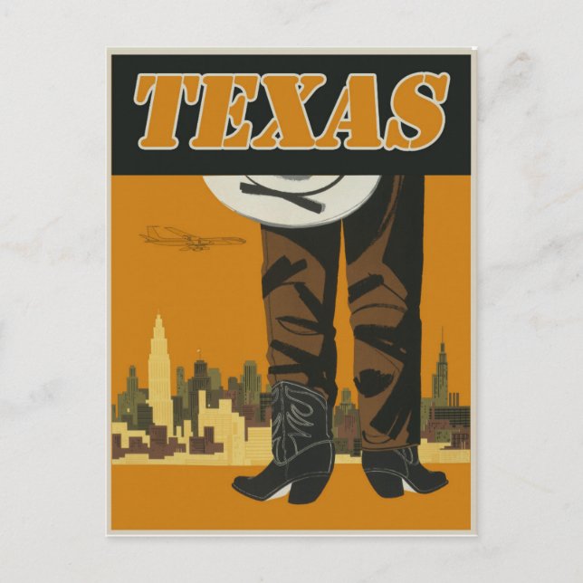 Carte postale vintage Texas Travel (Devant)