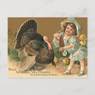 Carte postale vintage Thankgiving Turkey II