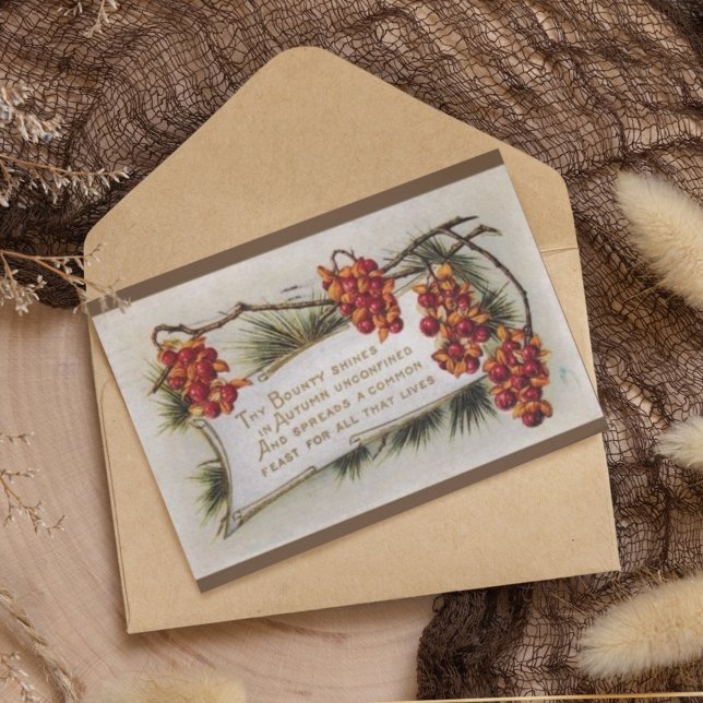 Carte Postale Vintage Thanksgiving Autumn Nuts (Créateur téléchargé)