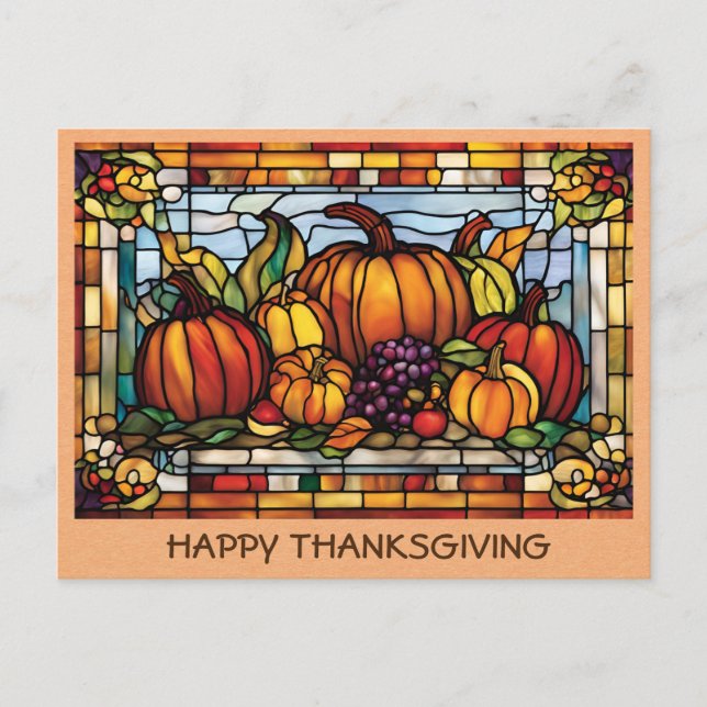 Carte Postale Vintage Thanksgiving Citrouille Automne Automne Ha (Devant)
