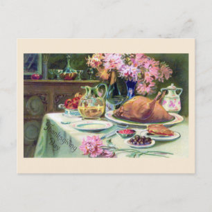 Carte postale Vintage "Thanksgiving Dinner"