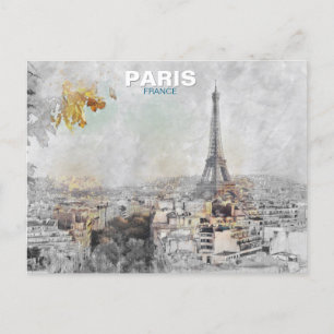 Carte postale vintage Tour Eiffel - Retro Paris