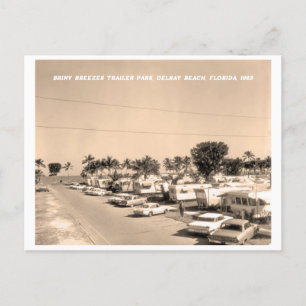 Carte Postale Vintage Trailer Park Delray Beach Floride années 6