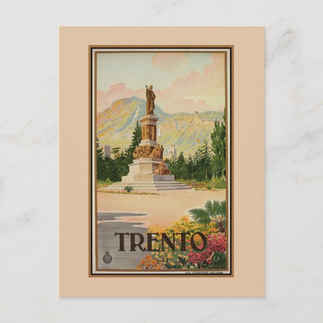 Carte Postale Vintage Trento Trent Voyage en Italie (Devant)