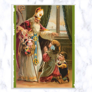 Carte Postale Vintage Une Visite De St Nick