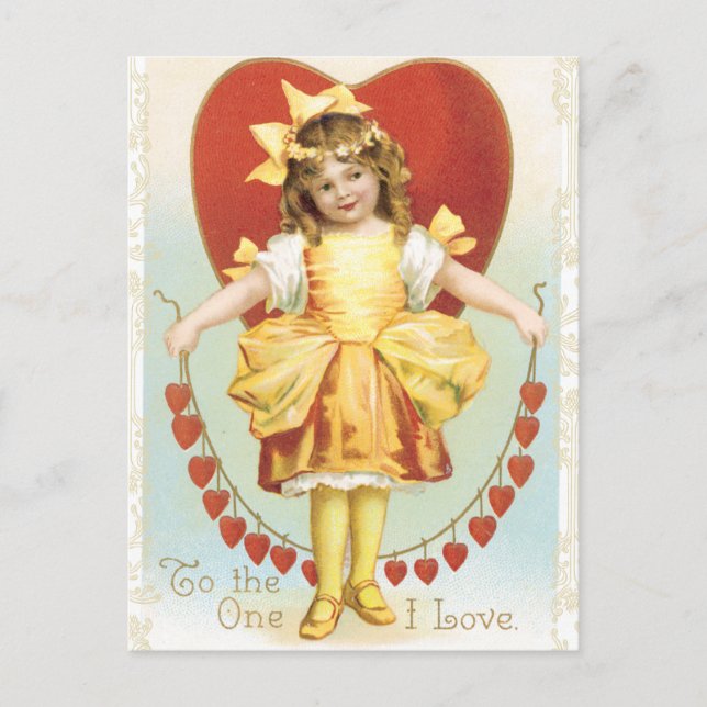 Carte postale vintage Valentine (Devant)