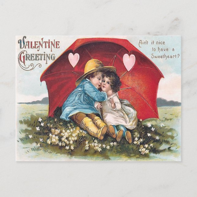 Carte postale vintage Valentine (Devant)