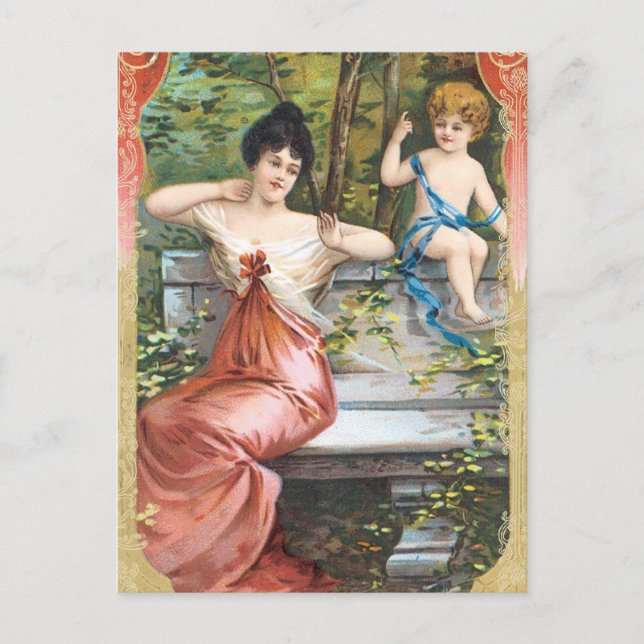 Carte postale vintage Valentine (Devant)