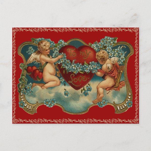 Carte postale vintage Valentine (Devant)