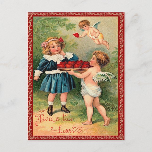 Carte postale vintage Valentine (Devant)