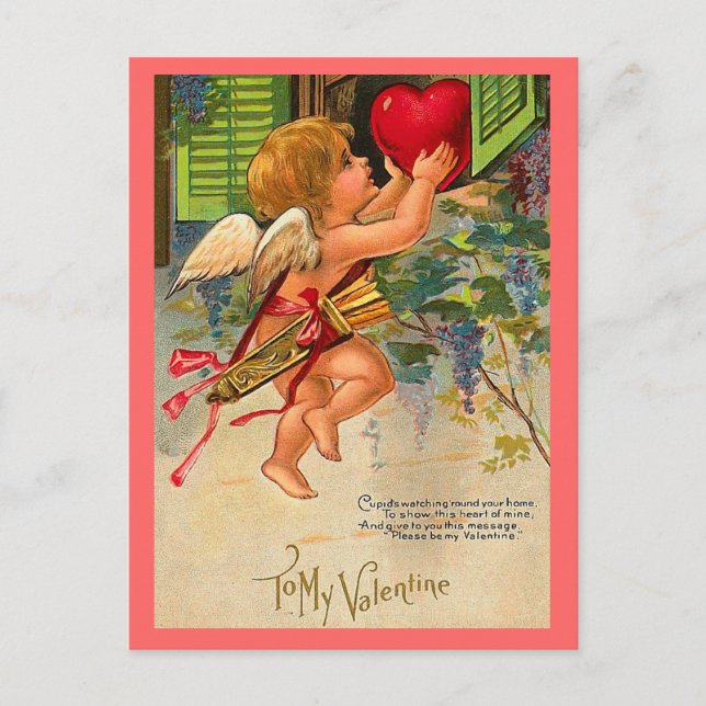 Carte postale vintage Valentine (Devant)