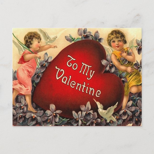 Carte postale vintage Valentine (Devant)