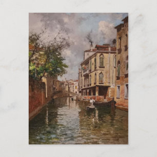 Carte Postale Vintage Venise Antonio Leto Canal vénitien