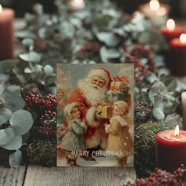 Carte Postale Vintage Victorian Christmas Postcard
