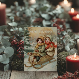 Carte Postale Vintage Victorian Christmas Postcard