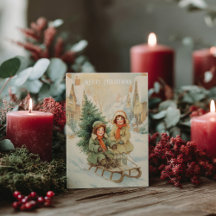 Vintage Victorian Christmas Postcard