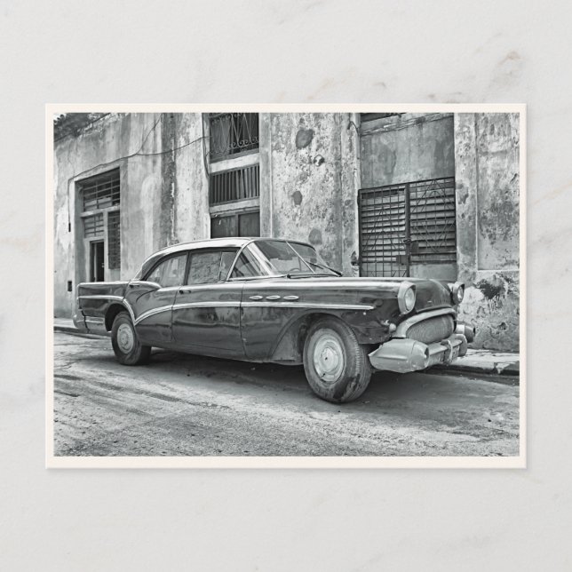 Carte Postale Vintage vieille voiture (Devant)