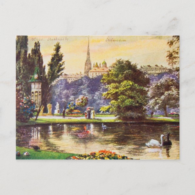 Carte postale vintage Vienna Park (Devant)