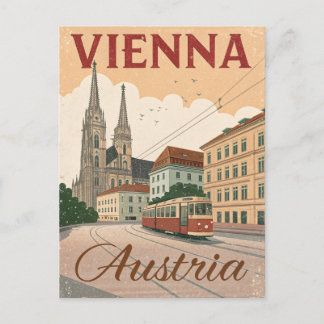 Carte Postale Vintage Vienna Travel