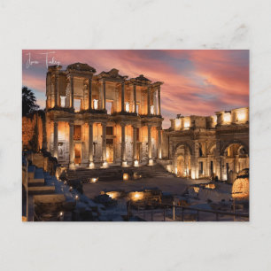 Carte Postale Vintage ville de voyage Izmir Turquie Ephesus Acro