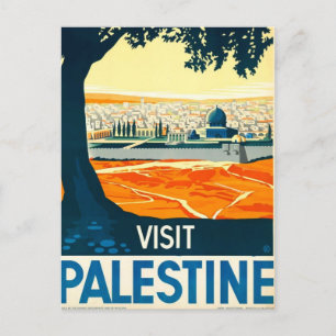 Carte Postale Vintage Visit Palestine Adv