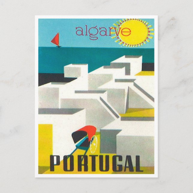 Carte postale Vintage voyage Algarve, Portugal (Devant)