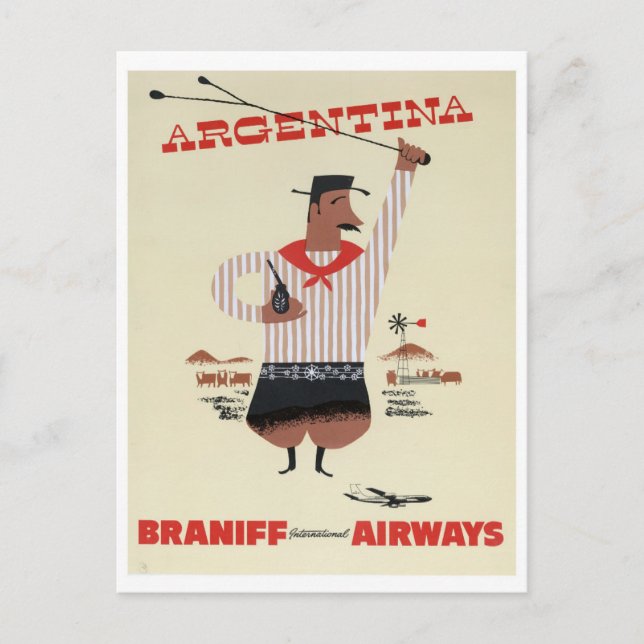 Carte postale Vintage voyage Argentine (Devant)