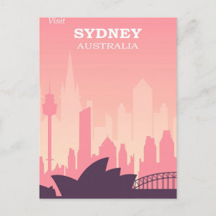 Carte postale Vintage voyage Australie Sydney