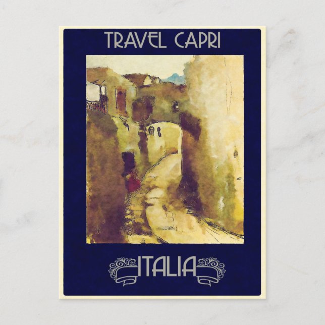 Carte postale Vintage voyage Capri, Italie (Devant)