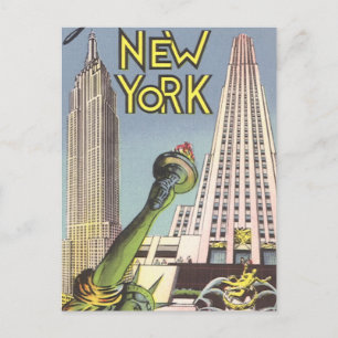 Carte Postale Vintage voyage, Célèbre ville de New York