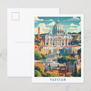 Carte Postale Vintage voyage d'art élégant du Vatican