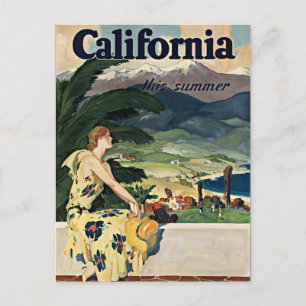 Carte postale Vintage voyage de Californie