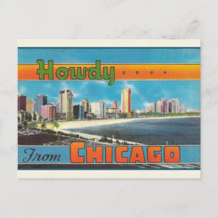 Carte postale Vintage voyage de Chicago