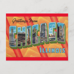 Carte postale Vintage voyage de Chicago, Illinois