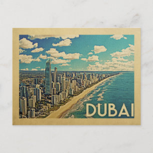 Carte Postale Vintage voyage de la côte de Dubaï