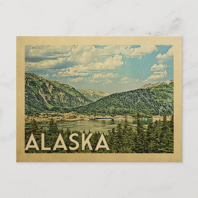 Carte Postale Vintage voyage de l'Alaska (Devant)