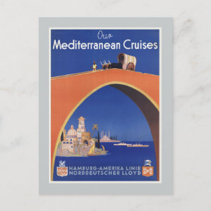Carte Postale Vintage voyage de ligne de bateaux de croisières m