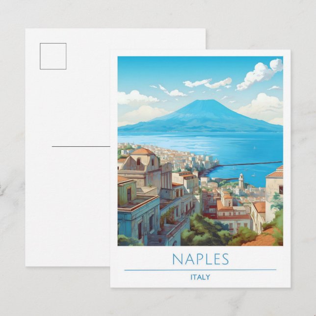Carte Postale Vintage voyage de Naples Italie (Devant / Derrière)