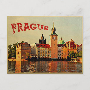 Carte Postale Vintage voyage de Prague