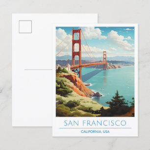 Carte Postale Vintage voyage de San Francisco California USA