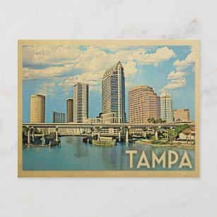 Carte Postale Vintage voyage de Tampa Florida