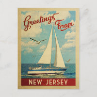 Vintage voyage de voilier du New Jersey