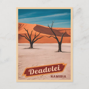 Carte Postale Vintage voyage Deadvlei Namibie Paysage du désert