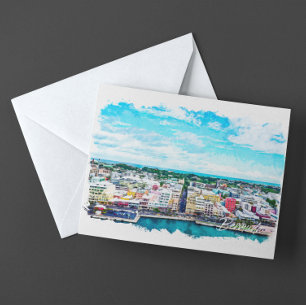 Carte Postale Vintage voyage des îles Bermudes