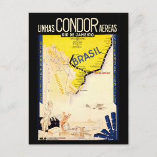 Carte Postale Vintage voyage du "Brésil"